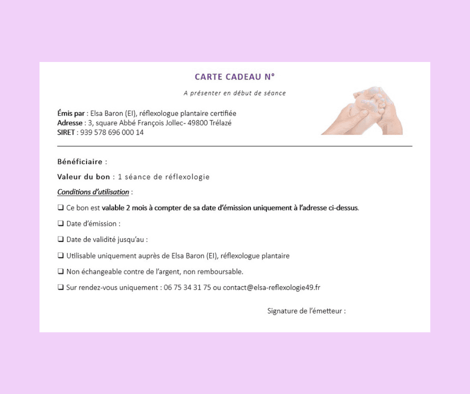 Carte cadeau pour prendre soin de soi à Trélazé